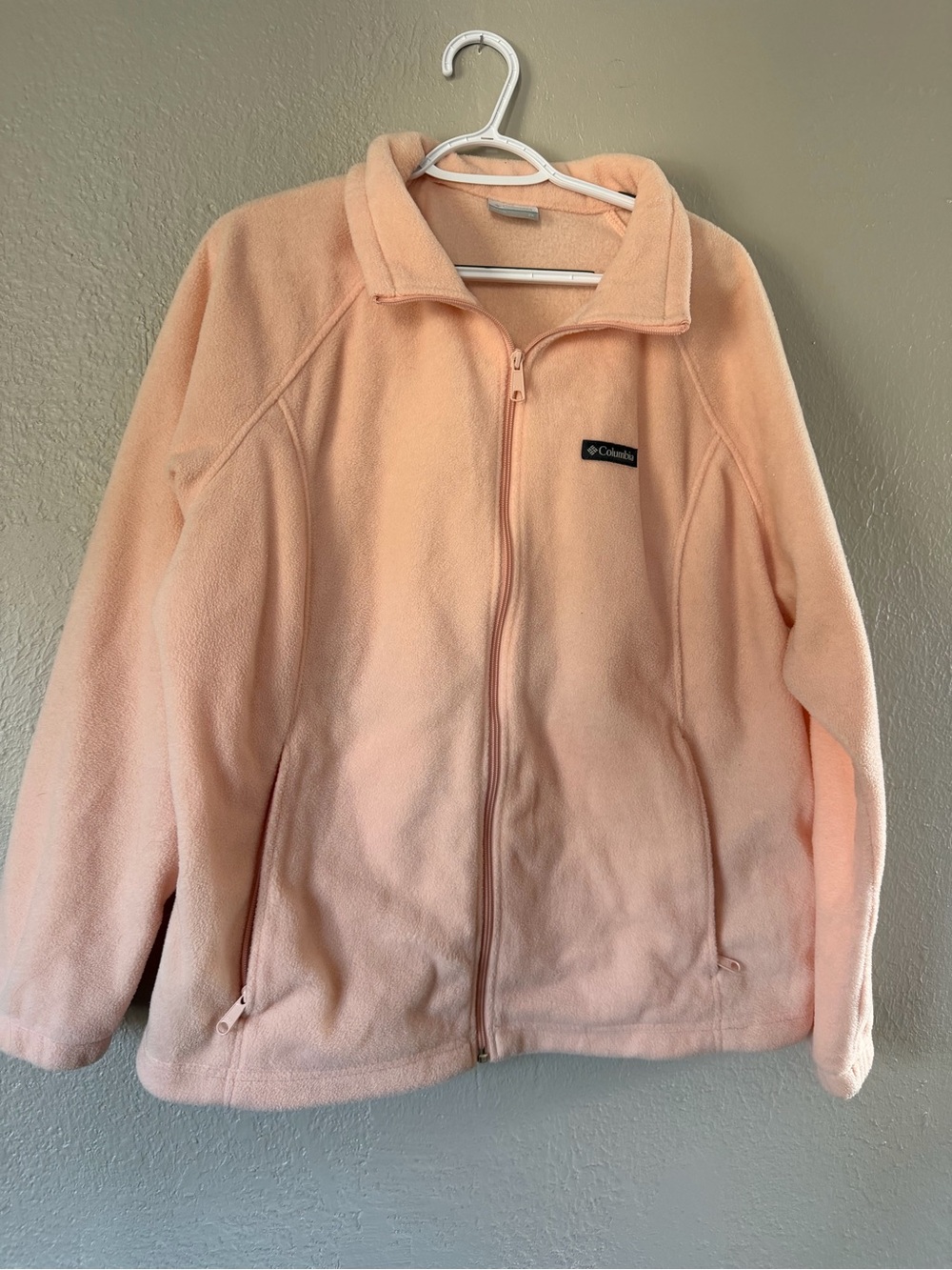 Woman’s Plus Size 2X Columbia Peach Benton Springs full zip fleece jacket coat